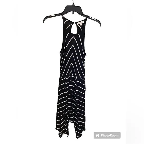 Love, Fire Dresses | Love Fire Striped Asymmetrical Sleeveless Dress Black White Size Xs | Color: Black/White | Size: S | Awatson08's Closet